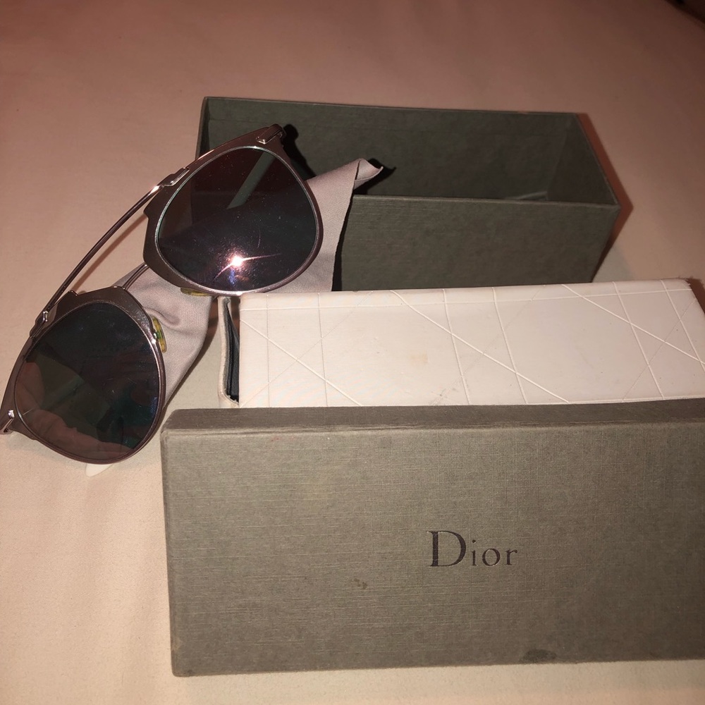 Dior Pink Reflective Glasses